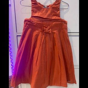 Burberry girls dress size 4(102) red orange colour